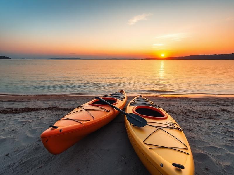 Pair of Sea Kayaks + Paddles